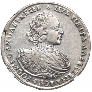 Russland, Peter I., Rubel 1721, Moskau - NGC AU Details