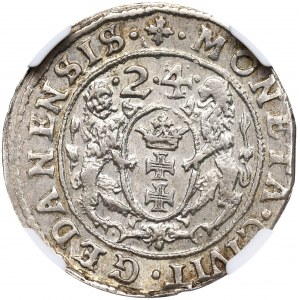 Sigismund III Vasa, Ort 1623/4, Danzig - PR ex Pączkowski NGC MS62