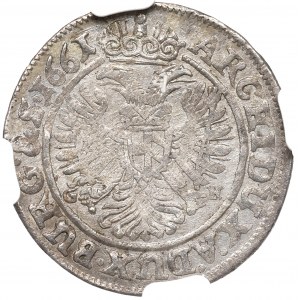 Schlesien under Habsburg, 3 kreuzer 1661, Breslau - NGC MS62