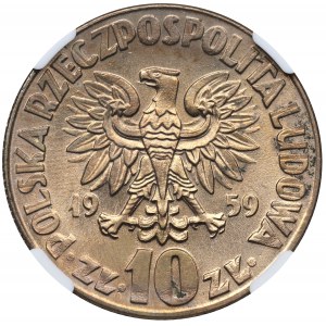 PRL, 10 zloty 1959 Copernicus - NGC MS64