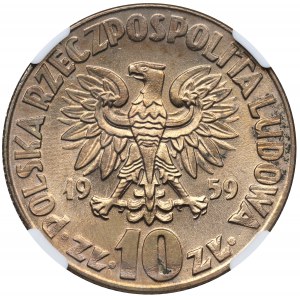 PRL, 10 złotych 1959 Kopernik - NGC MS64