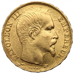 Frankreich, 20 Francs 1854 - ein markanter Geist