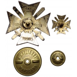 II RP, Odznaka z miniaturą Związek b. Ochotników Armii Polskiej