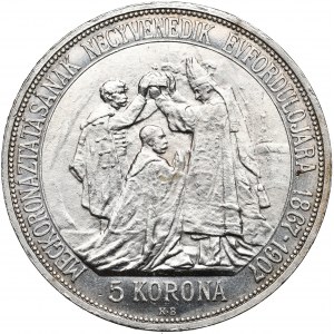 Ungarn, Franz Joseph, 5 Kronen 1907 - 40. Jahrestag der Krönung