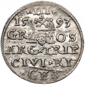 Sigismund III, 3 groschen 1593, Riga