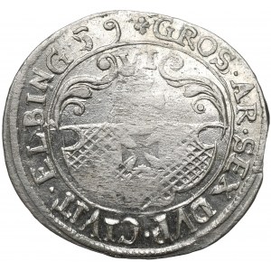 Szwedzka okupacja Elbląga, Karol X, Szóstak 1659