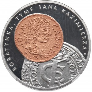 Third Republic, 20 zloty 2018 History of Polish coin boratynka, tymf Jan Kazimierz - NGC PF69 Ultra Cameo