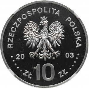 III RP, 10 PLN 2003 Leszczynski - NGC PF69 Ultra Cameo