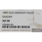 Germany, Saxony, Friedrich August, Thaler 1809, Dresden - NGC AU58