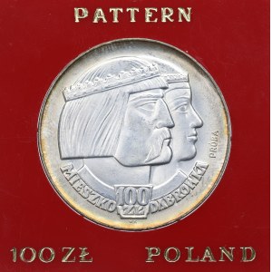 Volksrepublik Polen, 100 Zloty 1966 Mieszko und Dąbrówka - Trial Silber