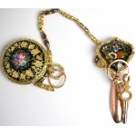 Europe, Women's pocket watch 19th century. - gold, enamel