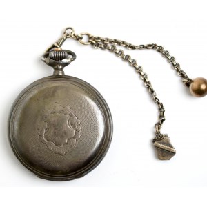 Europe, Moser pocket watch - silver, with motto with coat of arms