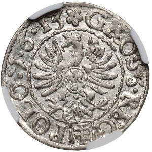 Sigismund III Vasa, Grosz 1613, Krakau - 1-6-13 - NGC MS66 - AUSGEZEICHNET