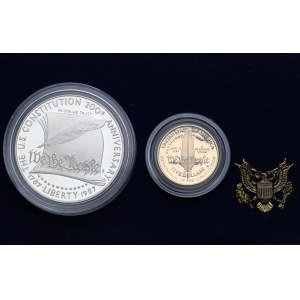 USA, Set 1 and 5 dollars 1987 Constitution