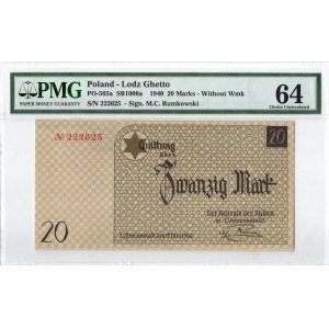 Litzammstadt Getto, 20 mark 1940 - PMG 64