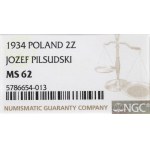 II Republic of Poland, 2 zloty 1934 Pilsudski - NGC MS62