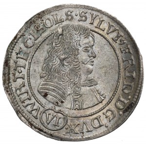 Schlesien, Duchy of Oels, Silvius Friedrich, 6 kreuzer 1674