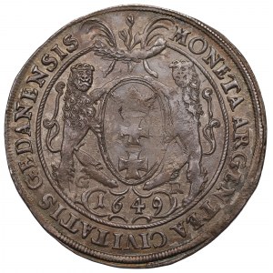 Johannes II. Kasimir, Taler 1649, Danzig