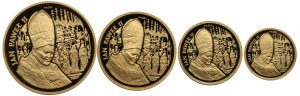 III RP, Komplet 20.000-200.000 1991 Jan Paweł II - Próba złoto