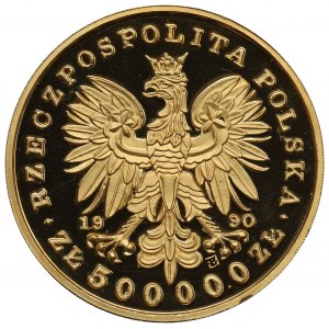 III RP, 500.000 złotych 1990 Chopin - Duży Tryptyk