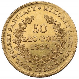 Kingdom of Poland, Nicholas I, 50 zloty 1829