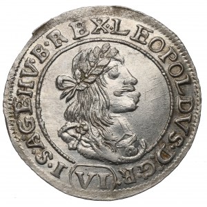 Ungarn, Leopold I., 6 krajcars 1674 KB