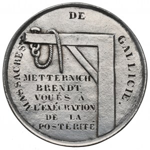 Galizien, Medaille zum Gedenken an das galizische Massaker von 1846 - spätere Kopie