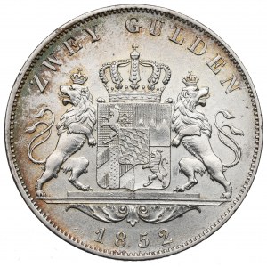 Germany, Bayern, 2 gulden 1852