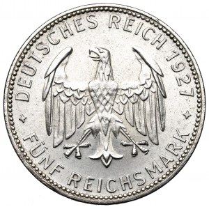 Deutschland, Weimarer Republik, 5 Mark 1927 - 450-jähriges Jubiläum der Universität Tübingen