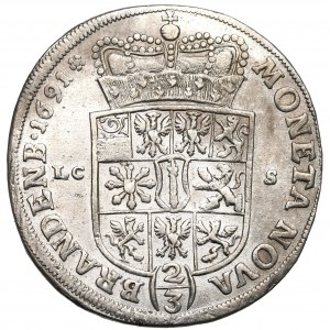 Deutschland, Brandenburg-Preußen, Friedrich III., Gulden 1691