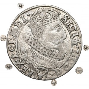 Zygmunt III Waza, Sixpence 1626, Krakau - Sterne in der Legende ex Pączkowski ILLUSTRATED