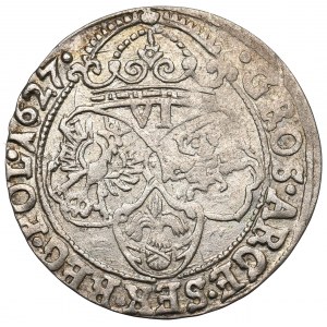 Zygmunt III Waza, Sixpence 1627, Krakau - ex Pączkowski