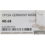 Germany, 1 mark 1915 A, Berlin - NGC MS68