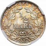 Germany, 1/2 mark 1918 D - NGC MS67