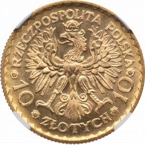 II Republic of Poland, 10 zloty 1925 - NGC MS67