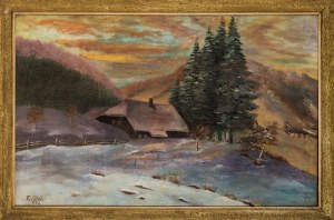 Franz Richard Scholz, Pejzaż zimowy, 1928