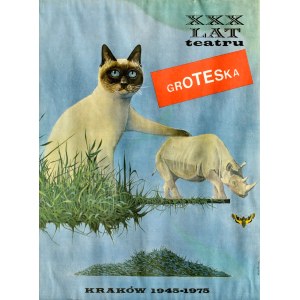 Kazimierz MIKULSKI (1918-1998), Poster with a cat (XXX years of Groteska Theater)