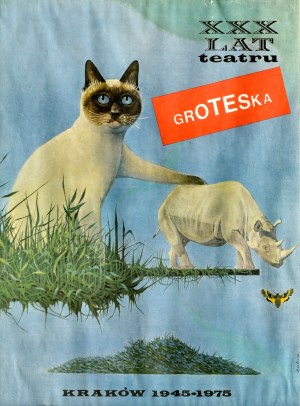 Kazimierz MIKULSKI (1918-1998), Plakat z kotem (XXX lat Teatru Groteska)