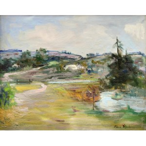 Edward WIECZOREK (1901-1988), Landscape with a river