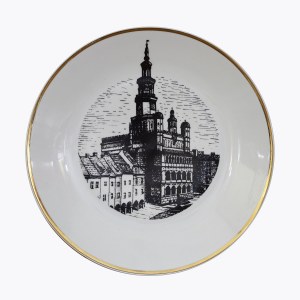 Talerz dekoracyjny - Ratusz w Poznaniu - Chodzież, Zakłady Porcelany i Porcelitu