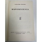 PIŁSUDSKA Aleksandra - Wspomnienia. [wyd. 1 polskie] Londyn 1960