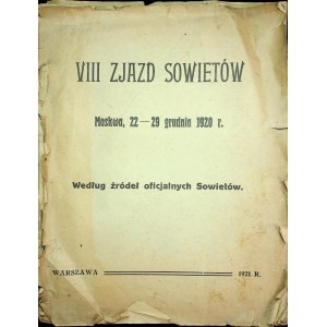 BIBLIOTECZKA WYWIADOWCZA Nr.11 - VIII ZJAZD SOWIETÓW Moskwa 22-29 XII 1920