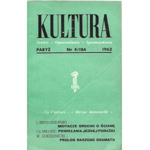 KULTURA PARYŻ Nr.4/186 1963 MIŁOSZ, GOMBROWICZ