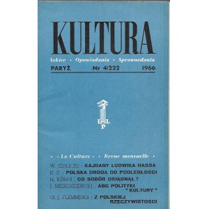 KULTUR PARIS Nr.4/222 1966 WITOLD GOMBROWICZ