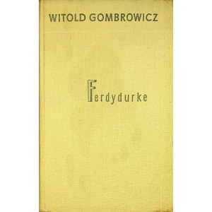 GOMBROWICZ Witold - FERDYDURKE Wydanie 1