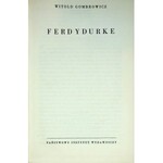 GOMBROWICZ Witold - FERDYDURKE Wydanie 1