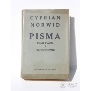 Cyprian Norwid PISMA POLITYCZNE I FILOZOFICZNE Miriam Oficyna Petów i Malarzy 1957