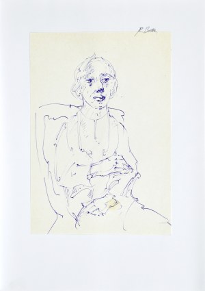 Roman BANASZEWSKI (1932-2021), Szkic kobiety siedzącej na krześle