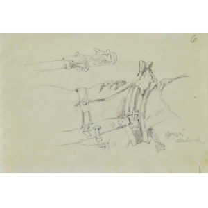 Tadeusz RYBKOWSKI (1848-1926), Skizze eines Pferdegeschirrs