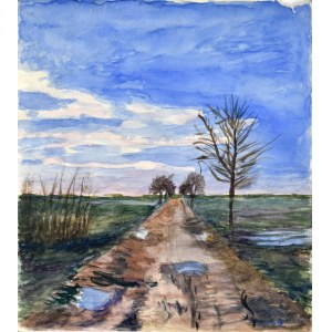 Władysław SERAFIN (1905-1988), Herbst - ein Weg zwischen Feldern